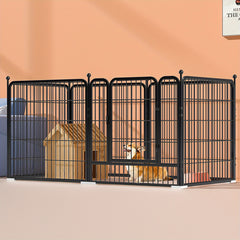 Portable Foldable Dog Gates Dog, Fence  and Medium- Sized Dog Household Fence - Multi- Functional Isolation for Pet Puppy Safety