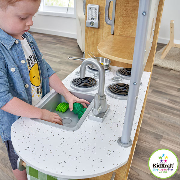 Kidkraft Uptown Natural Wooden Play Kitchen - Model 53298 (3+ Years)