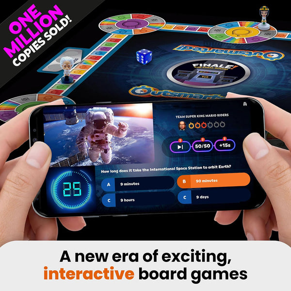 Outsmarted - the App-Connected TV Quiz-Show Board Game | Kids, Teens & Adults | Next-Level Game Night for Family & Friends | 2–24 Players | Age 8+ | 10,000+ Questions | 2026 Edition