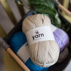 Korbond DK Beige Yarn - 100G Acrylic Wool - Lightweight, Hypoallergenic & Durable Double Knit Crochet Yarn Knitting Wool (290M Total)