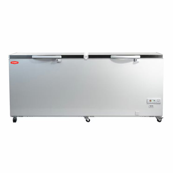 Contender FZC019 Commercial 655L Twin Lid Chest Freezer, D Rated in White