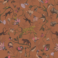 Tropical Duvet Cover Set Warm Sienna