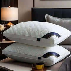 Pack of 2 Upgraded Thickened 5-Star Hotel Quality Pillows – Non-Collapsing High Core for Deep Sleep & Neck Support, Hypoallergenic Polyester Cover, Perfect for Home, Bedroom