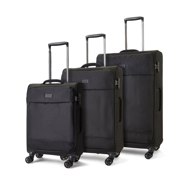 Rock Paris 3 Piece Softside Luggage Set in Olive Green