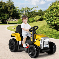 12V Kids Ride on Tractor with Trailer Music and LED Lights