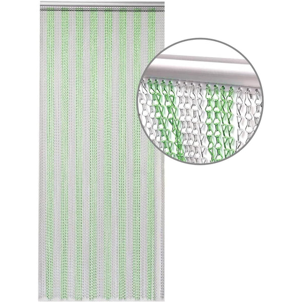 Aluminium Door Fly Screen Metal Chain Curtain Blind Insect Blinds 214cm *90cm