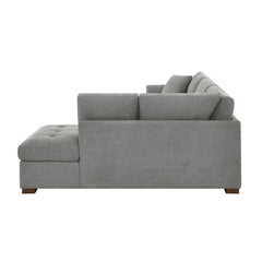 Thomasville Miles Grey Fabric Corner Sofa with Power Footrests, Right Hand Facing