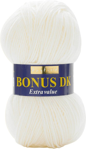 Sirdar Hayfield Bonus DK Double Knitting, White (961), 100G