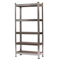 5 Tier Metal Shelving Unit, Heavy Duty Garage Shelving Units, Racking Shelving for Warehouse Workshop Office 148*75*30cm