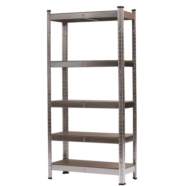 5 Tier Metal Shelving Unit, Heavy Duty Garage Shelving Units, Racking Shelving for Warehouse Workshop Office 148*75*30cm