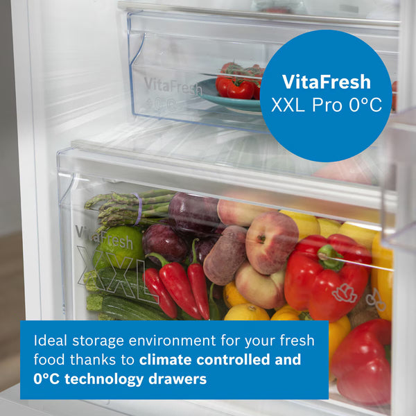 Bosch KFF96PIEP Multi Door Fridge Freezer, E Rated in Silver