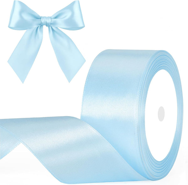 G2PLUS White Stain Ribbons - 22M Thick Fabric Gift Wrap Ribbons for Crafting, Wedding & Valentine'S Day Decoration