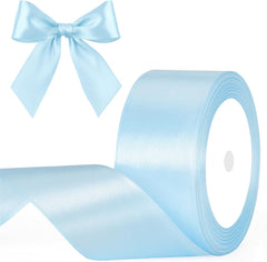 G2PLUS White Stain Ribbons - 22M Thick Fabric Gift Wrap Ribbons for Crafting, Wedding & Valentine'S Day Decoration