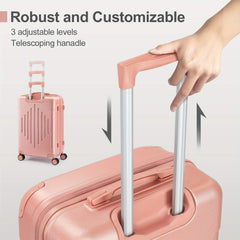 3pcs Luggage with Corner Protectors, 20/ 24/ 28-Inch, Durable Hard Shell, 360 Spinner Wheels, Multifunctional Large Capacity, Lightweight Travel Suitcase