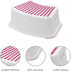 Plastic Child Foot Step Stool Anti-Slip Cover on Top For Children Practical Non-Slip Toilet Step | Toilet Steps For Toddlers | Step Stool | Toddler Step Stool | Toilet Seat & Step, Toilet Stool