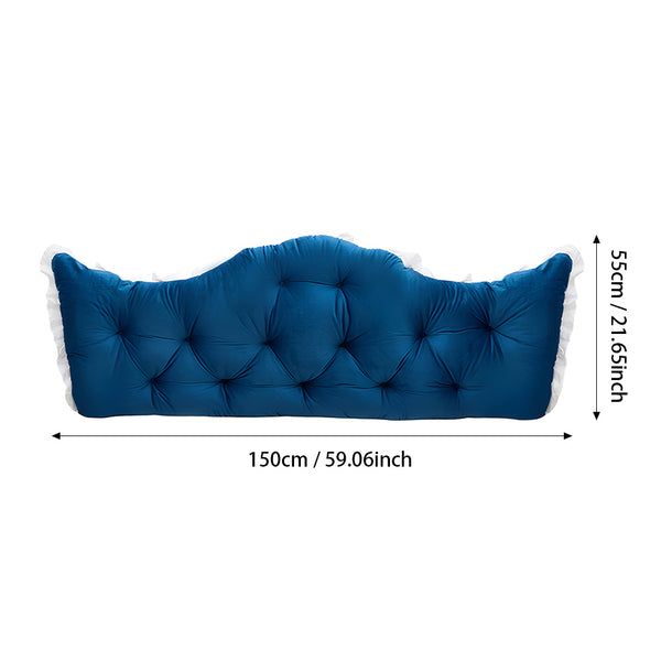 Large Ultra-Soft Comfortable Plush Backrest Pillow, Princess Style Reading Cushion, Neck and Back Support, Luxurious Fashionable Home Style Multifunctional Lace Ruffled Headboard Cushions, Suitable for Bedroom, Living Room, Dorm, Sofa Home Decor, Machine
