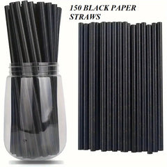 Paper Straws,150 Pack Paper Drinking Straws, Bio Drinking Paper Straws Wedding Party, Party Straws, Restaurant, Juice Drinking Straws