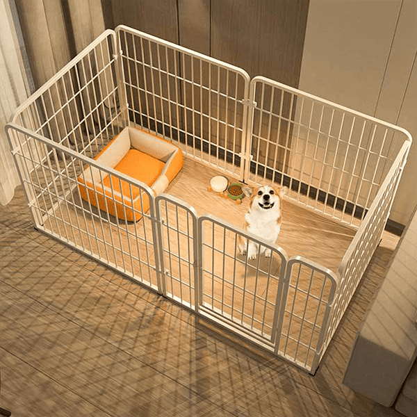6-Panel Spacious Metal Dog Pen, Detachable Pet Pen, Small And Medium Exercise Pen, Easy to Assemble - Versatile Shape for Dogs, Rabbits, Ducks And Other Small And Medium Animals, 120 X 60 X 60Cm