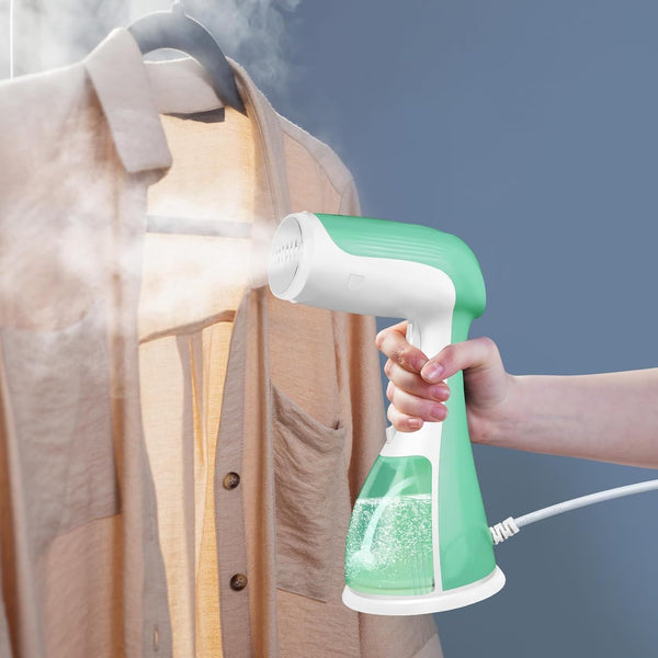 1800W Handheld Clothes Steamer, Portable Garment Steamer Clothing for Home Office Travel, 30s Fast Heat-up Powerful steam Iron with 300ML Large Water Tank, Mini Compact Fabric Wrinkle Remover