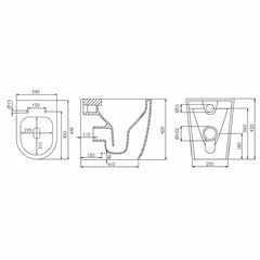 Tavistock Curve Back to Wall Toilet with Pan and Seat