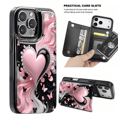 Phone Case - Phone Case with Wallet Card Holder And Credit Card Slots Designed for Iphone And Samsung Galaxy S Series, Featuring a Cute And Stylish Design for Iphone 17 Air/16/15/14/13/12/11/Plus/Pro/Pro Max And Samsung Galaxy S22/S23/S24 FE/S25/S26