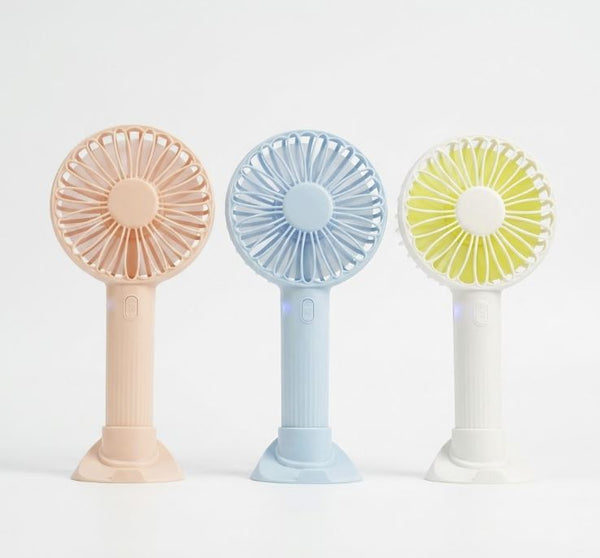 Hand Held Fan Rechargeable Plastic Electric Portable Powerful USB Battery Cooler Cool Summer Fan 3 Speeds