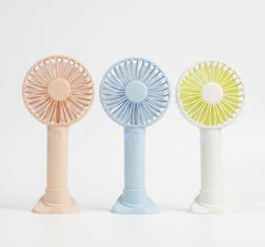 Hand Held Fan Rechargeable Plastic Electric Portable Powerful USB Battery Cooler Cool Summer Fan 3 Speeds