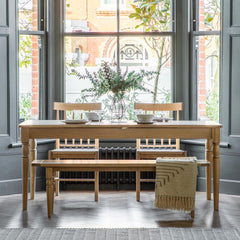 Gallery Eton Oak Extending Dining Table, Seats 6-8