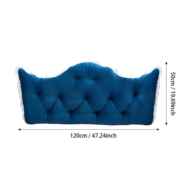 Large Ultra-Soft Comfortable Plush Backrest Pillow, Princess Style Reading Cushion, Neck and Back Support, Luxurious Fashionable Home Style Multifunctional Lace Ruffled Headboard Cushions, Suitable for Bedroom, Living Room, Dorm, Sofa Home Decor, Machine