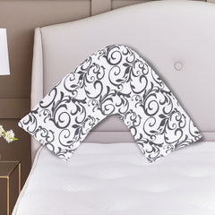 Printed V Pillow Cases Covers Easy Care Head Back Neck Maternity Support74x34cm