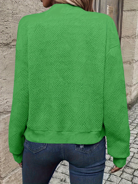 Solid Color Casual Zip-Up Cardigan Jacket