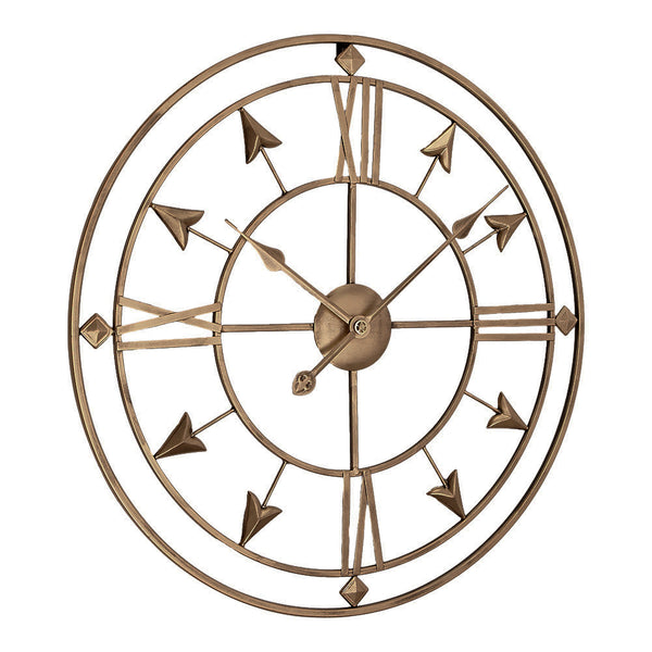 1pc European Industrial Metal Iron Art Wall Clock, 60cm/24inch Giant Open Skeleton Clock, Roman Numberals Display, Outdoor Garden Wall Clock, Silent Non-Ticking Quartz Clock for Indoor Outdoor Yard Patio Living Room Bedroom Kitchen Office Home Decor, Holi