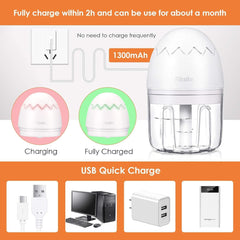 Mini Electric Food Chopper 250ML – Portable Garlic Chopper, Onion Cutter and Small Food Processor for Home or Travel