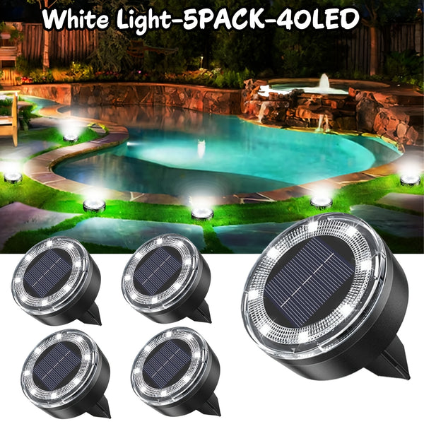 56LED 40LED Solar Ground Lights, 7/5-Pack Solar Statue Lights, IP44 Outdoor Decorative Lights, Upgraded LED Flat Landscape Lighting, Suitable for Outdoor Pathways, Gardens, Courtyards, And Driveways