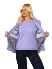Ladies Twin Set Floral Sweater Womens Knitted Tank Top Cardigan Jumper