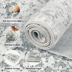 1pc Hallway Runner Rug Non Slip Carpet Runners 80x300cm Modern Abstract Hall Runner Carpet Runner Washable Kitchen Rugs for Hallway Entryway Kitchen Bedroom