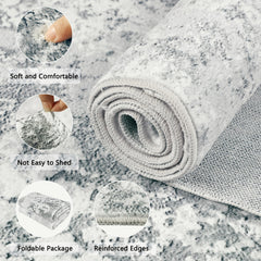 1pc Hallway Runner Rug Non Slip Carpet Runners 80x300cm Modern Abstract Hall Runner Carpet Runner Washable Kitchen Rugs for Hallway Entryway Kitchen Bedroom