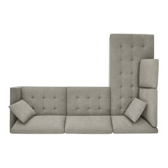 Thomasville Miles Grey Fabric Corner Sofa with Power Footrests, Left Hand Facing