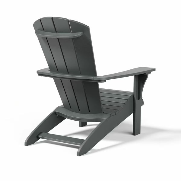 Leisure Line Adirondack Faux Wood Garden Chair in Grey