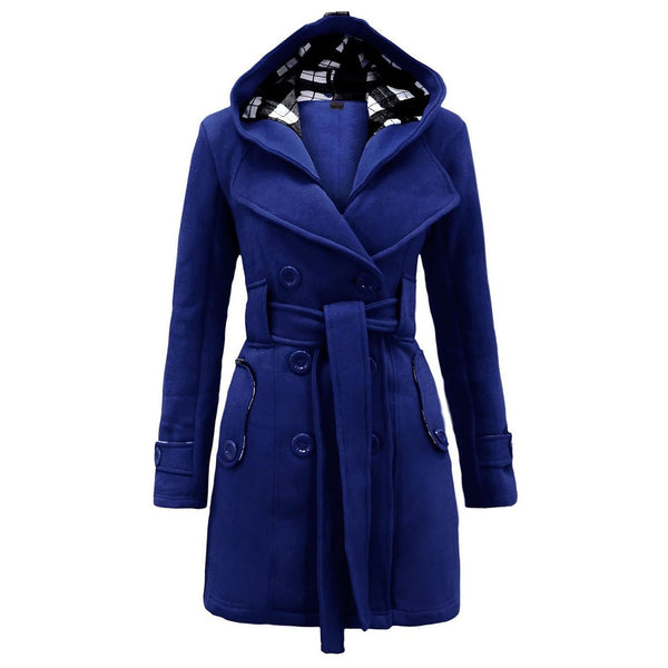 NOROZE Women’s Fleece Coat | Long Sleeve Belted Button Jacket | Warm Winter Outerwear | UK Sizes 8–26