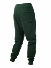 5pcs Men's Fleece Lined Solid Jogger Sweatpants With Drawstring, Casual Warm Sporty Trousers As Gift