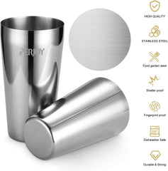16 Piece Cocktail Shaker Set, Stainless Steel Bar Accessories for Home Pub, Boston Shaker Gift Set