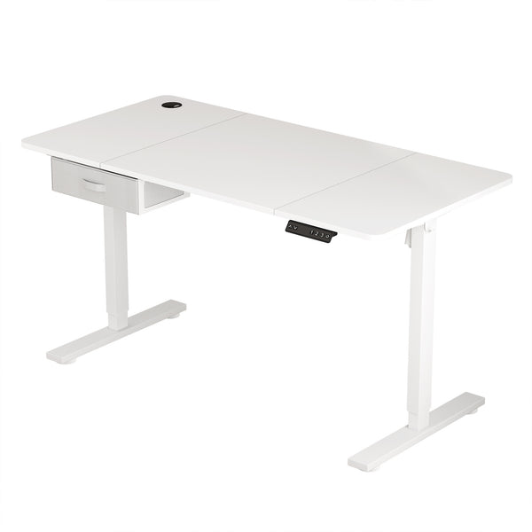 Electric Standing Desk, Sit Stand Table, Height Adjustable Electric Standing Computer Desk with USB Charging Port and Desk Drawer for Home Office