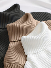 3PACKS Women Slim Fit Turtleneck Long Sleeve Top Basic Solid Color Fitted Pullover Daily Casual Fashion Outfits