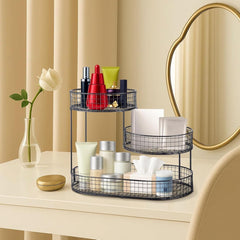 3-Layer Desktop Storage Rack - Iron Fruit Basket & Vegetable Organizer for Kitchen Dining Table, Space Saving Metal Storage Rack