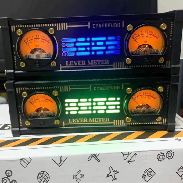 E-Electronic Analog VU Level Meter RGB Light Voice Controller with Backlight Desktop Decorations