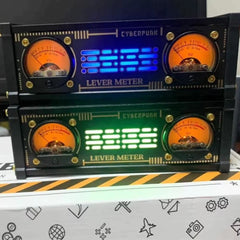 E-Electronic Analog VU Level Meter RGB Light Voice Controller with Backlight Desktop Decorations