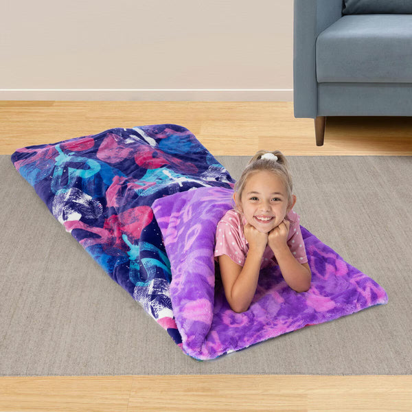 Ashford Home Faux Fur Slumber Bag Blanket in 4 Designs, 137 X 142 Cm