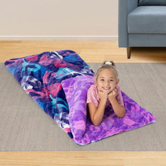 Ashford Home Faux Fur Slumber Bag Blanket in 4 Designs, 137 X 142 Cm