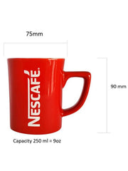 Nescafé Iconic Stylish Modern Red Tea & Coffee Mug | New 2026 Style | 6 Pack